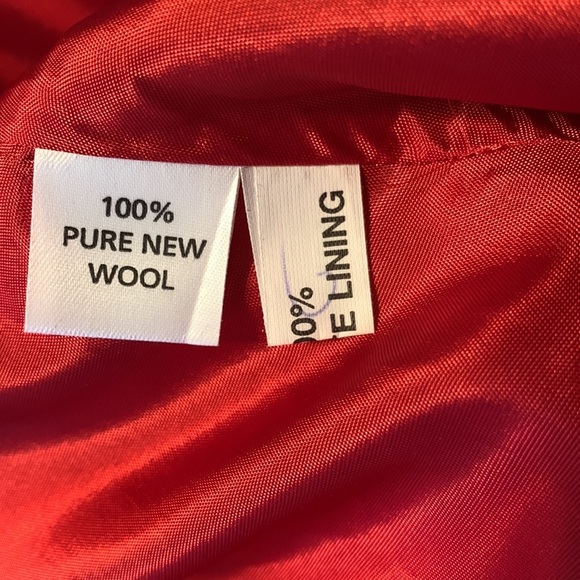 Avoca collection wicklow Ireland red hooded Cloak long wool coat tartan medium - Picture 12 of 16